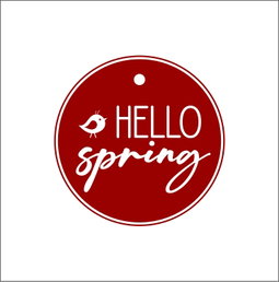 10 Tag Hello Spring Red