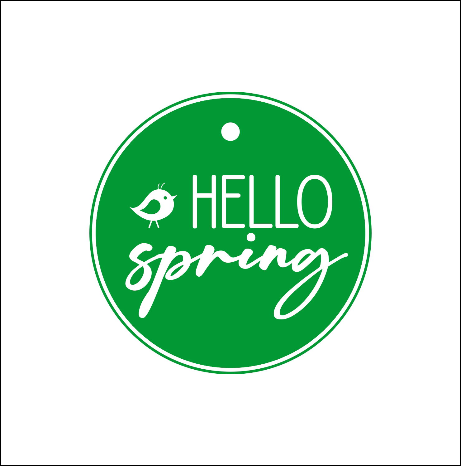 Hello Spring 10 Tags Green_0