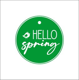 Hello Spring 10 Tags Green