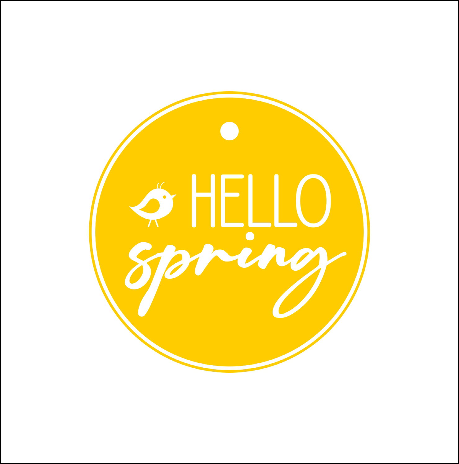 Hello Spring 10 Tags Yellow_0