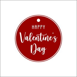 10 Tag Happy Valentine's Day Red