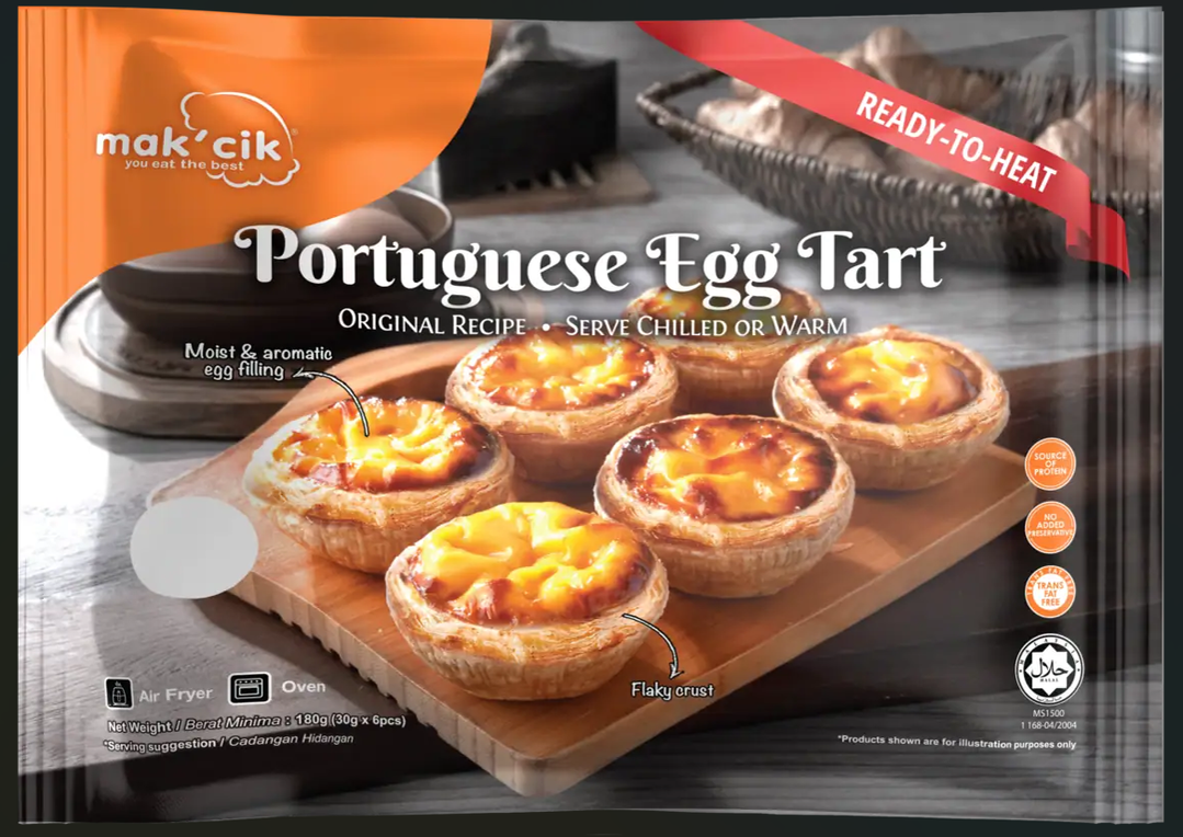 PORTUGUESE EGG TART 180G (30G X 6PCS)