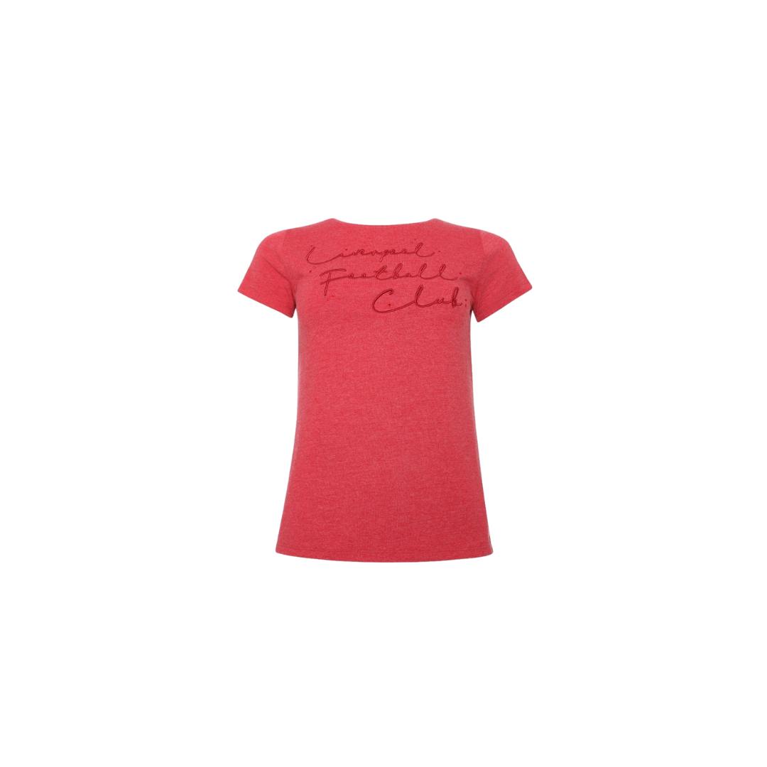 LFC Womens Red Marl Embroidered Tee (A15092)