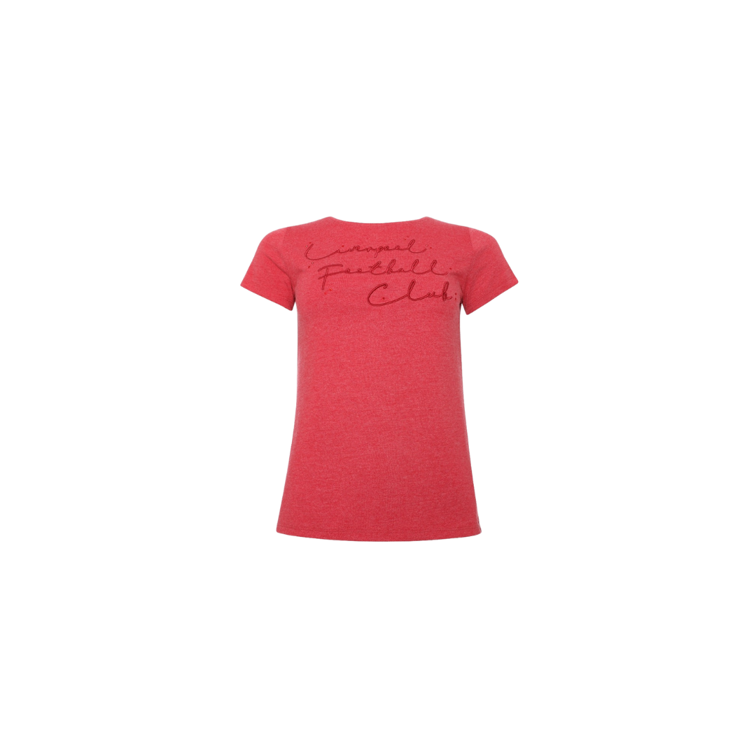 LFC Womens Red Marl Embroidered Tee (A15092)_6