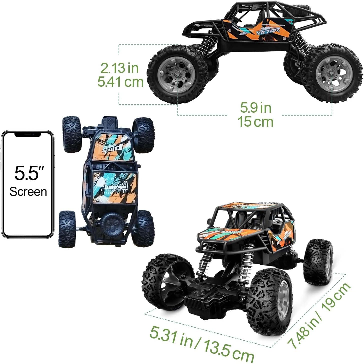 BLUECEDAR RC Racing Car, 2WD High Speed Off Road RC Car_4