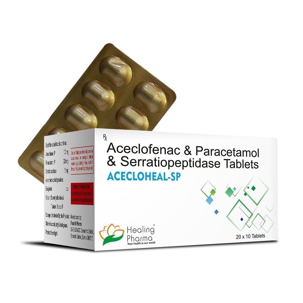 Aceclofenac Paracetamol Serratiopeptidase Tablet