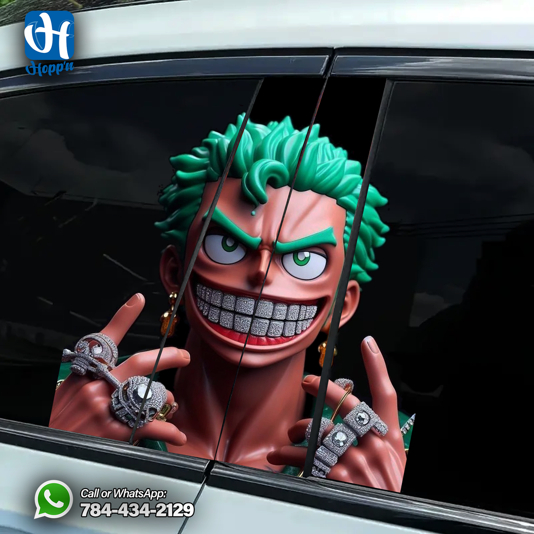 Thug Zoro Window Sticker