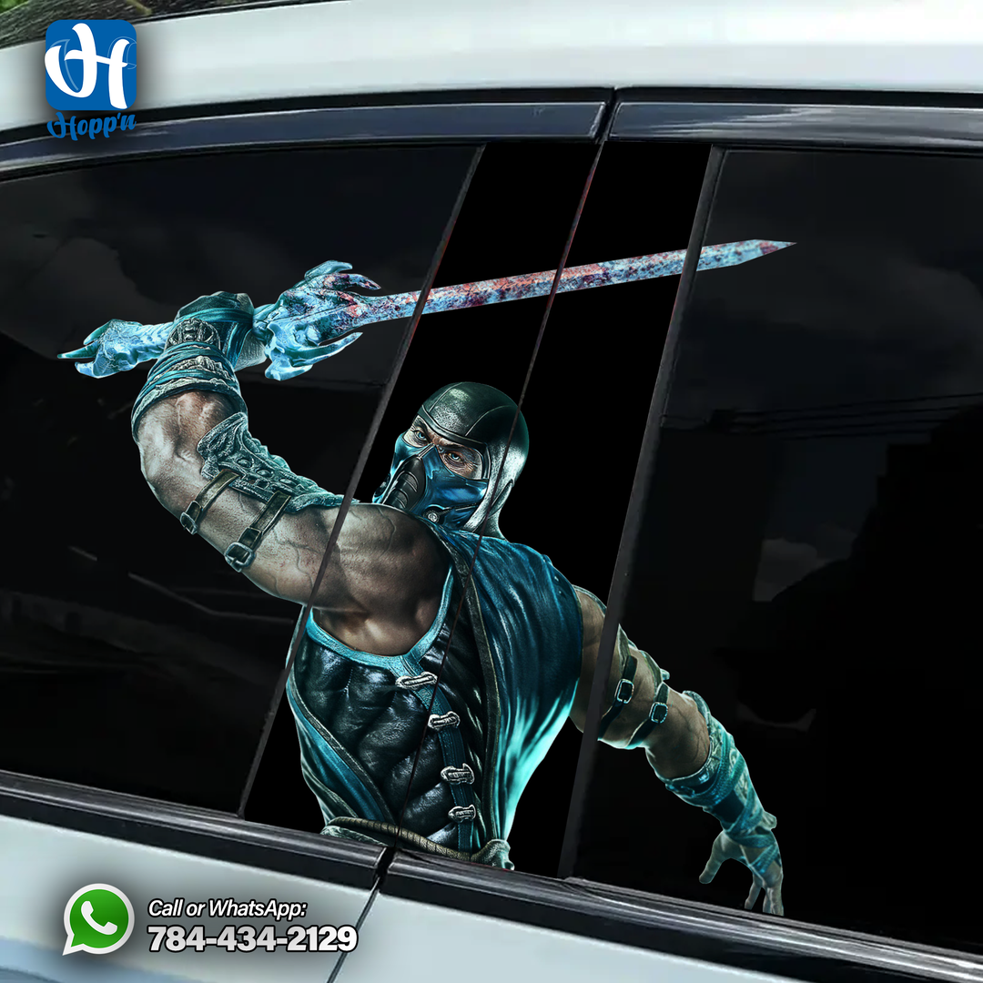 Sub Zero W/ Ice Blade B Pillar Sticker