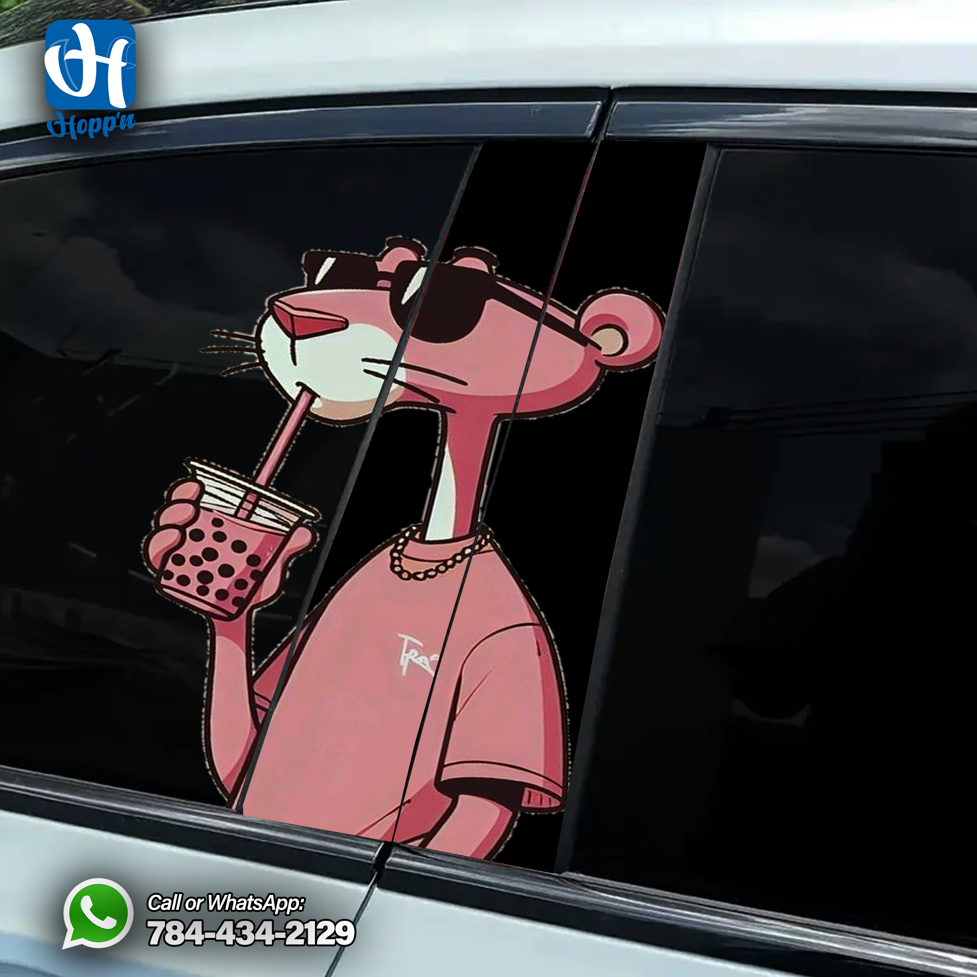 Pink Panther Window Sticker _0