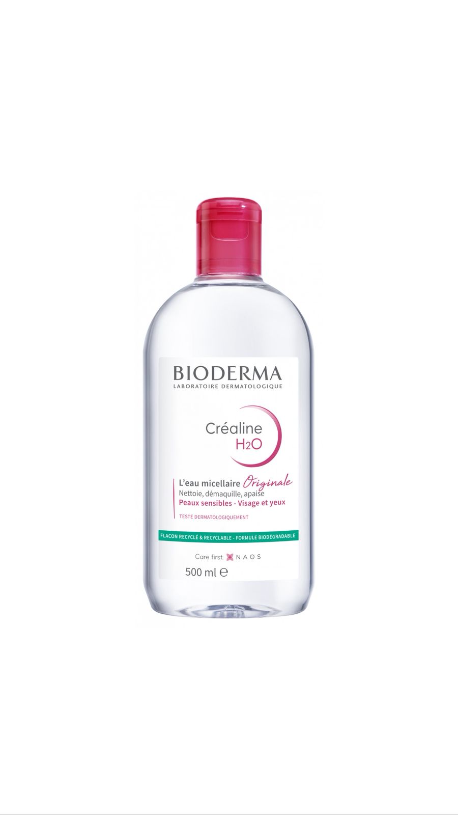 BIODERMA Sensibio H2OL’Eau Micellaire Original Makeup Remover 500mlبايوديرما مسيلار مزيل مكياج للبشرة الحساسة