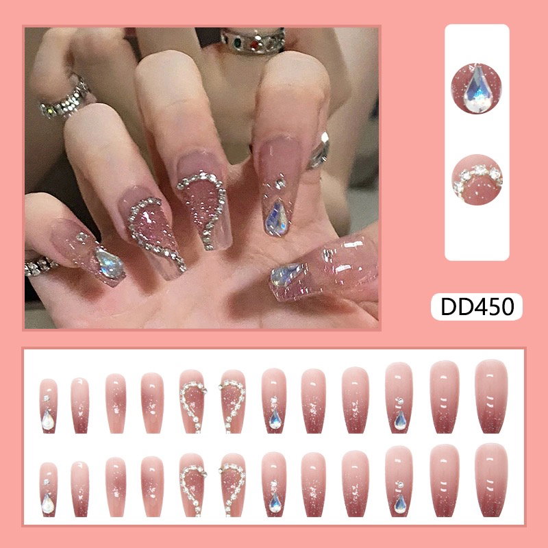 🛒  เล็บปลอม พสจีน พร้อมกาวติดเล็บ + ตะไบจิ๋วว 💗🇨🇳