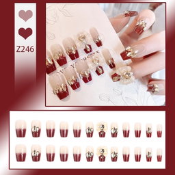 🛒  เล็บปลอม พสจีน พร้อมกาวติดเล็บ + ตะไบจิ๋วว 💗🇨🇳