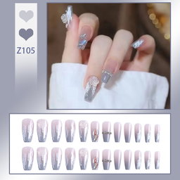 🛒  เล็บปลอม พสจีน พร้อมกาวติดเล็บ + ตะไบจิ๋วว 💗🇨🇳