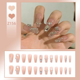 🛒  เล็บปลอม พสจีน พร้อมกาวติดเล็บ + ตะไบจิ๋วว 💗🇨🇳
