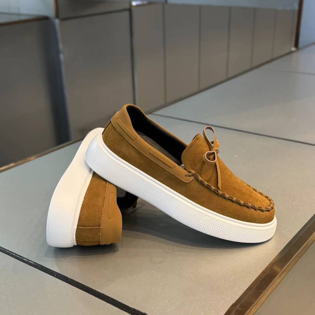 Mocassins Daim Camel – Élégance Décontractée Marron_3