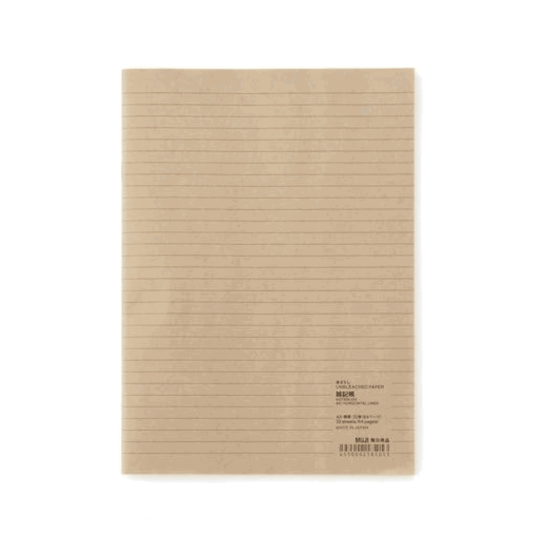 MUJI Unbleached Paper Notebook A5