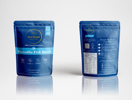 Threadfin Fish Bone Broth - 500ml (Salted/Unsalted)