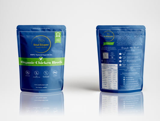 Organic Chicken Bone Broth - 500ml (Salted/Unsalted)