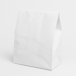 KRAFT DELIVERY TAKEOUT BAGS -10.5” x 9” x 6” - WHITE - (WITHOUT HANDLES)  