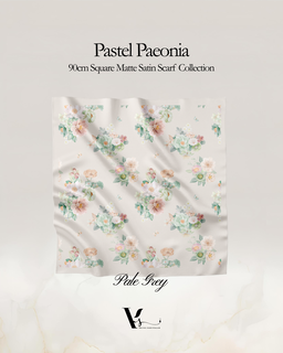 Pastel Paeonia in Pale Grey