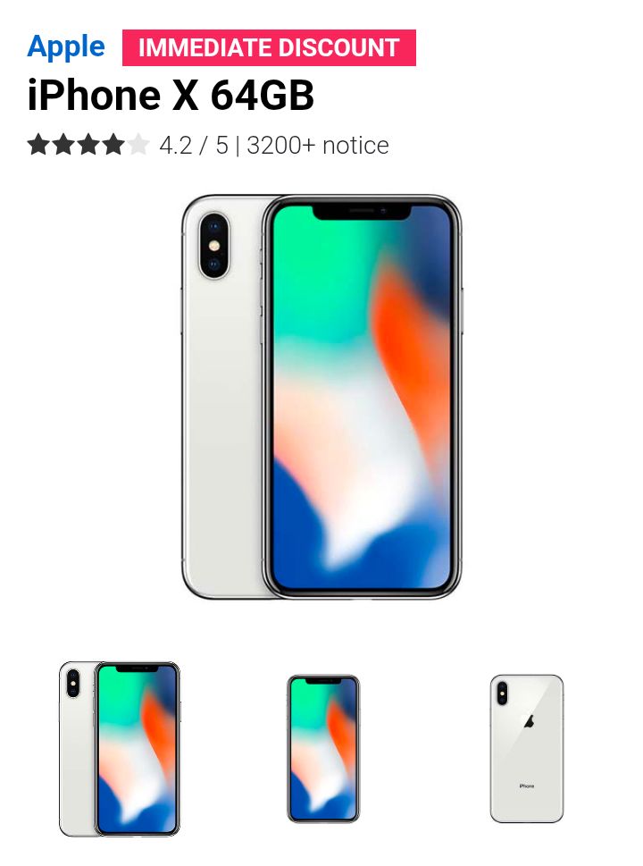 iPhone X 64GB White _0