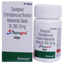 Dolutegravir, Emtricitabine and Tenofovir Alafenamide 50mg/25mg/200mg Tablets