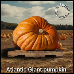 ATLANTIC GIANT PUMPKIN  x 3 seeds 