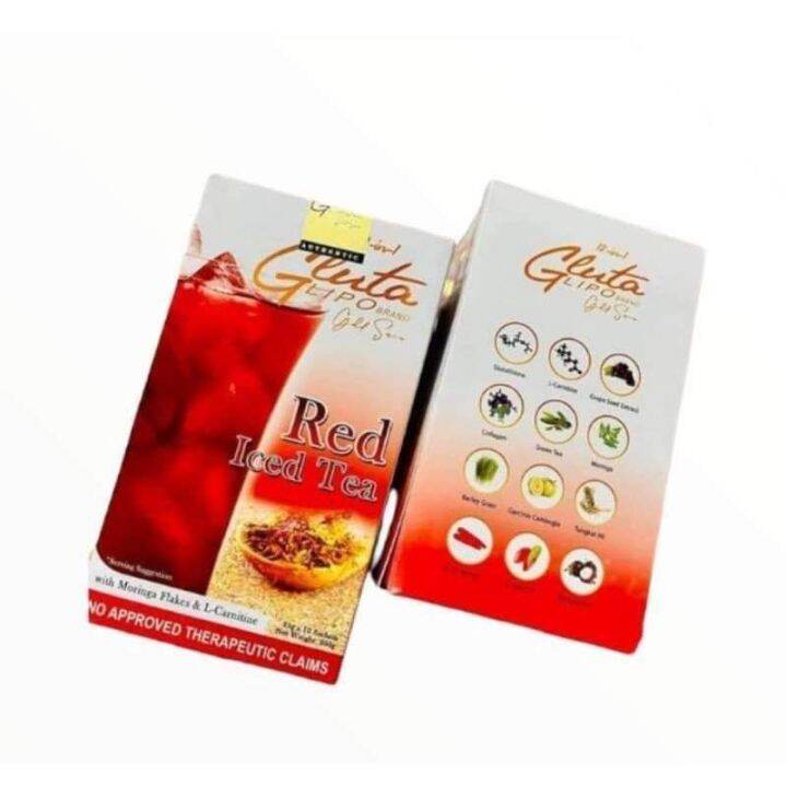 GlutaLipo 12 in 1 Gluta Lipo Gold Series Red Iced Tea