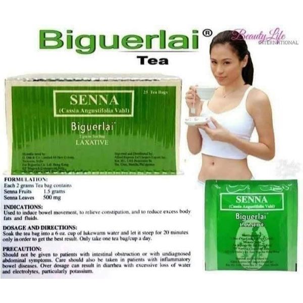 Biguerlai Senna Laxative Slimming Herbal Tea -25 Teabags_1
