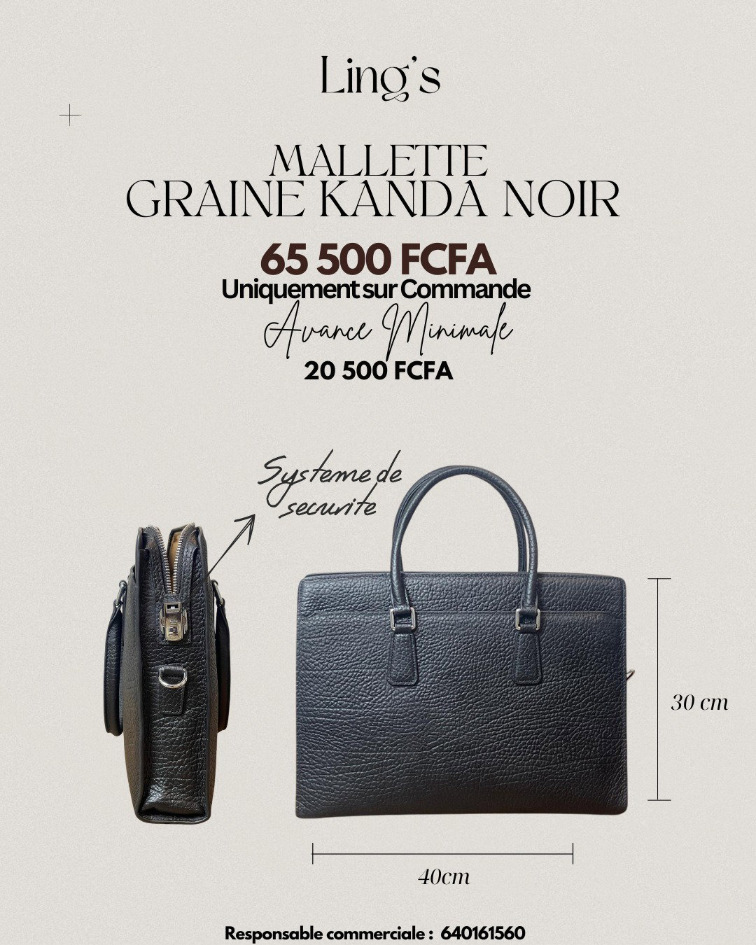 Malette grainé Kanda noir_1