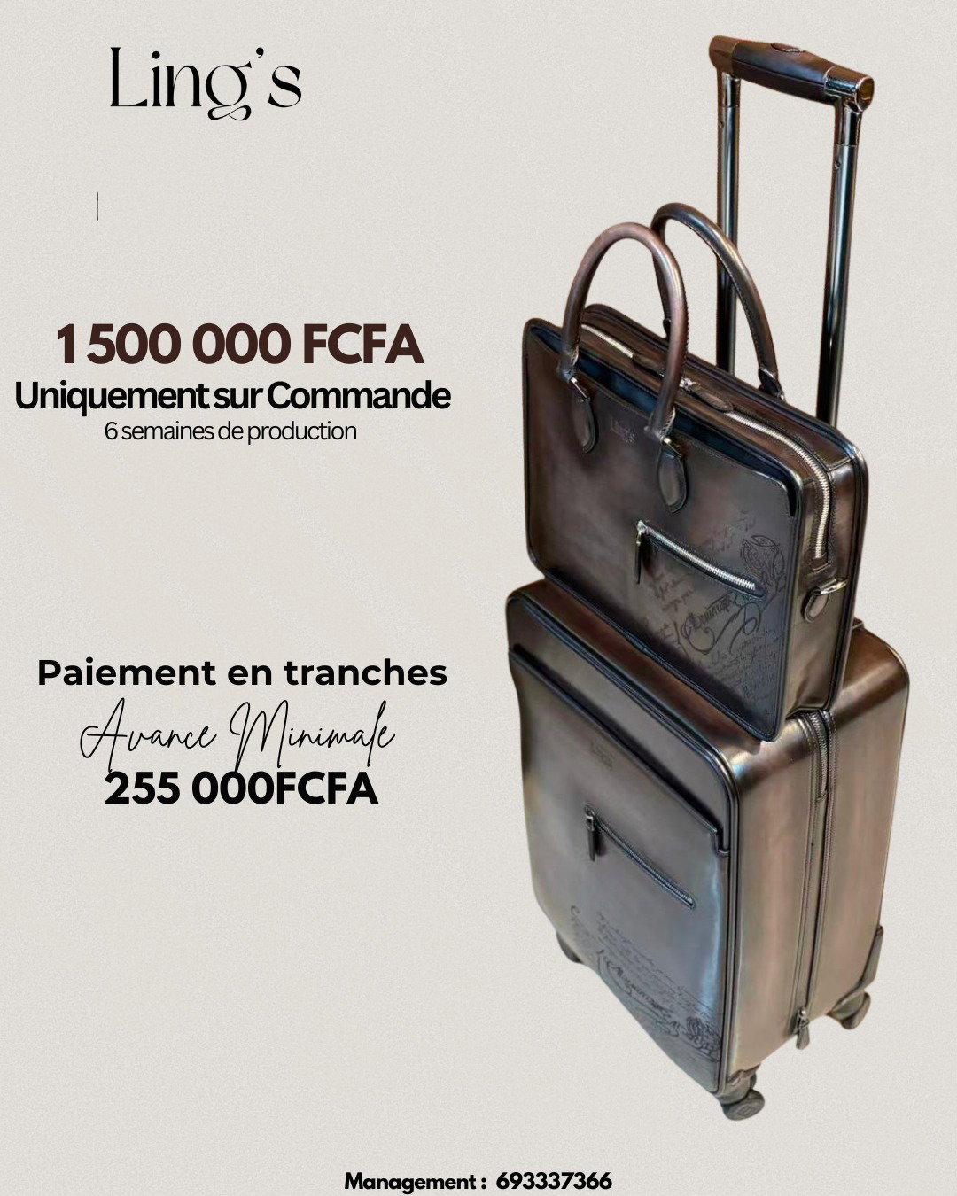 Nos Trolleys en cuir véritable haut de gamme_0
