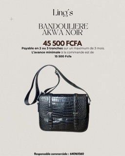 Bandoulière Akwa noir