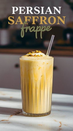 Almond Saffron Frappe