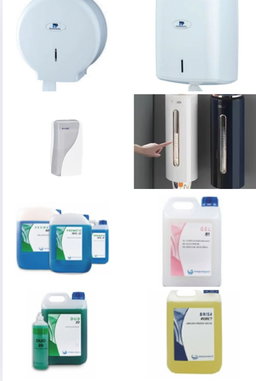 DISPENSADOR Y PRODUCTOS DE LIMPIEZA DIARIA 