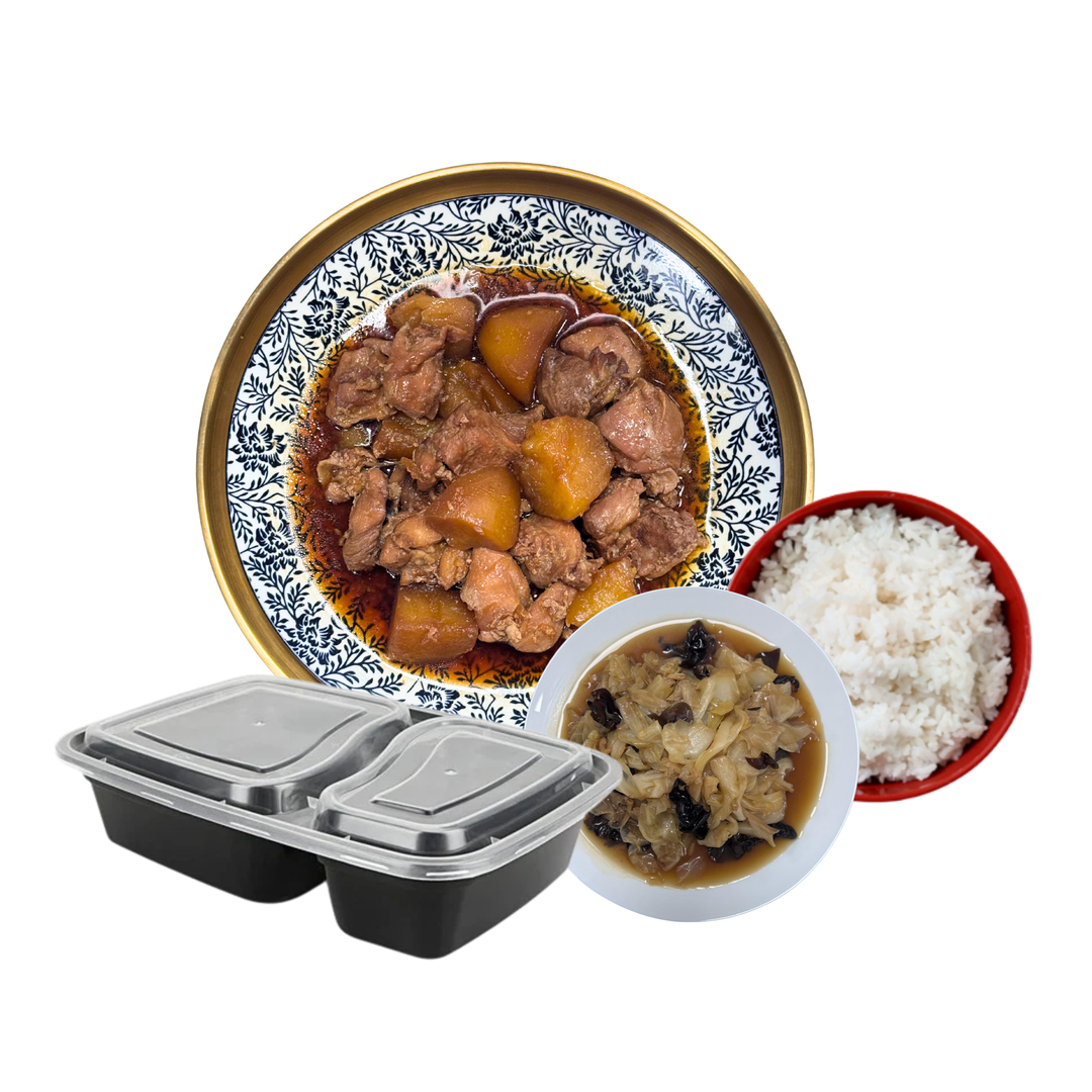 Soya Chicken with Potato Bento