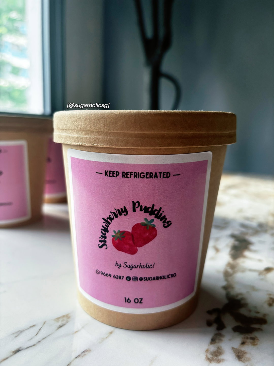 16oz Strawberry Pudding Pint