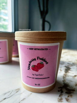 16oz Strawberry Pudding Pint