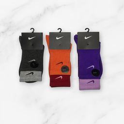 [10001] - 3 Pairs Men's Cotton Blend High-Cut Crew Socks – Versatile, Breathable & Everyday Comfort 