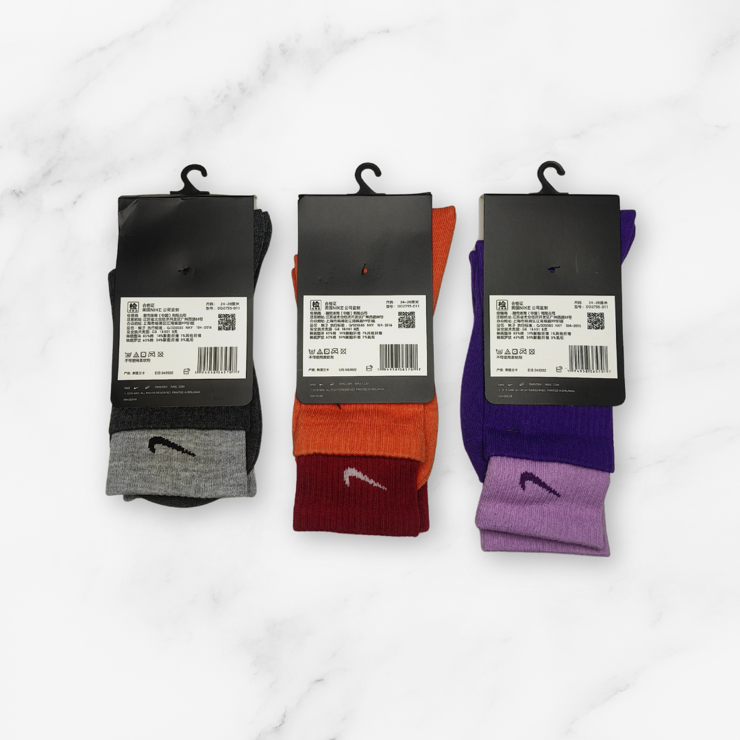 [10001] - 3 Pairs Men's Cotton Blend High-Cut Crew Socks – Versatile, Breathable & Everyday Comfort _7
