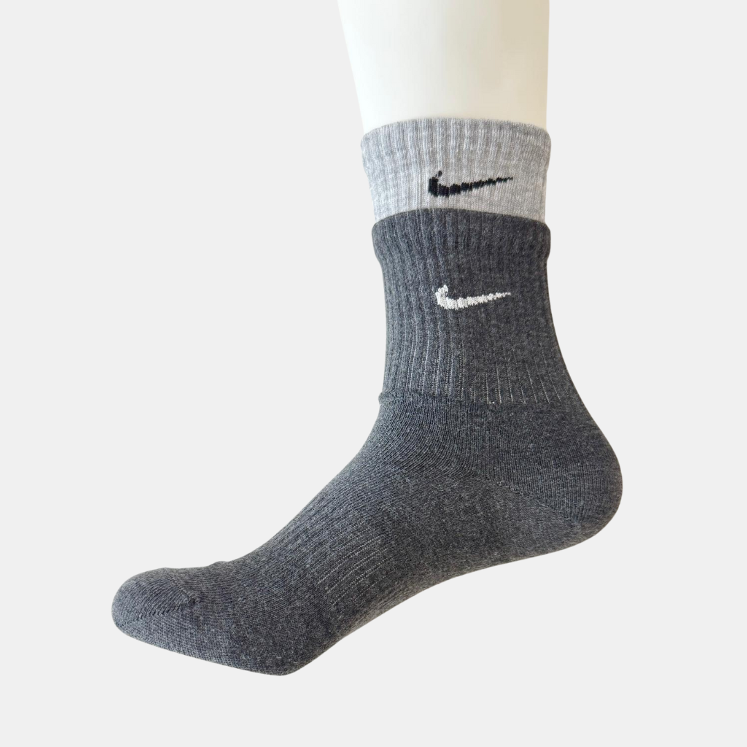 [10001] - 3 Pairs Men's Cotton Blend High-Cut Crew Socks – Versatile, Breathable & Everyday Comfort _5