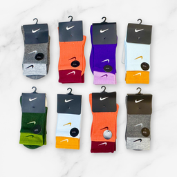 [10001] - 3 Pairs Men's Cotton Blend High-Cut Crew Socks – Versatile, Breathable & Everyday Comfort 
