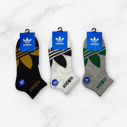 [10002] - 3 Pairs Men's Cotton Blend Crew Socks – Soft, Breathable & Everyday Comfort 