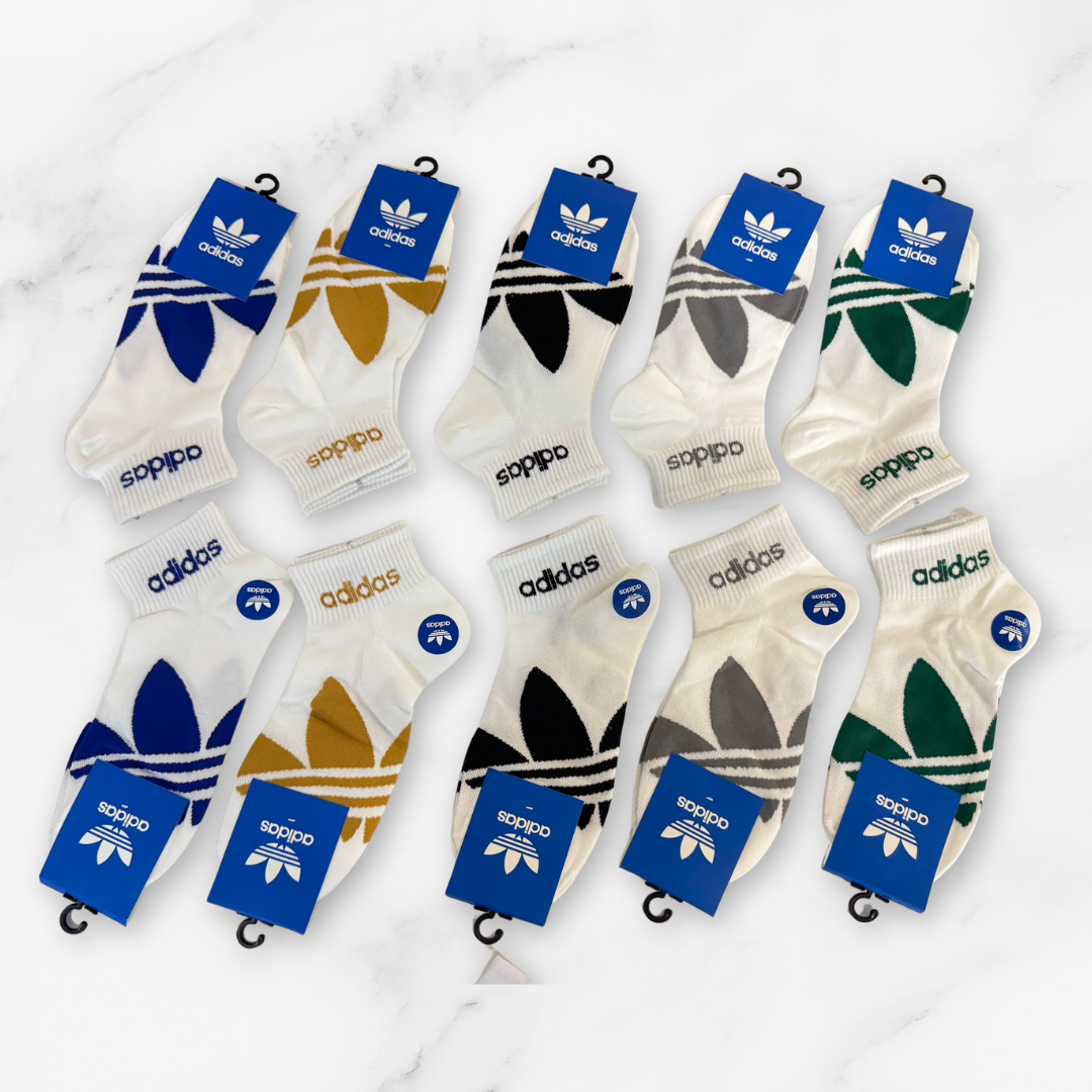 [10003] - 5 Pairs Men's Cotton Blend Crew Socks – Breathable, Everyday Comfort & Neutral Tones _1
