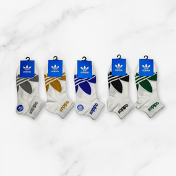 [10003] - 5 Pairs Men's Cotton Blend Crew Socks – Breathable, Everyday Comfort & Neutral Tones 