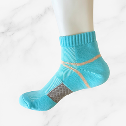 [10006] - 3 Pairs Women's Cotton Blend Crew Socks – Soft, Breathable & Stripe/Plain Mix