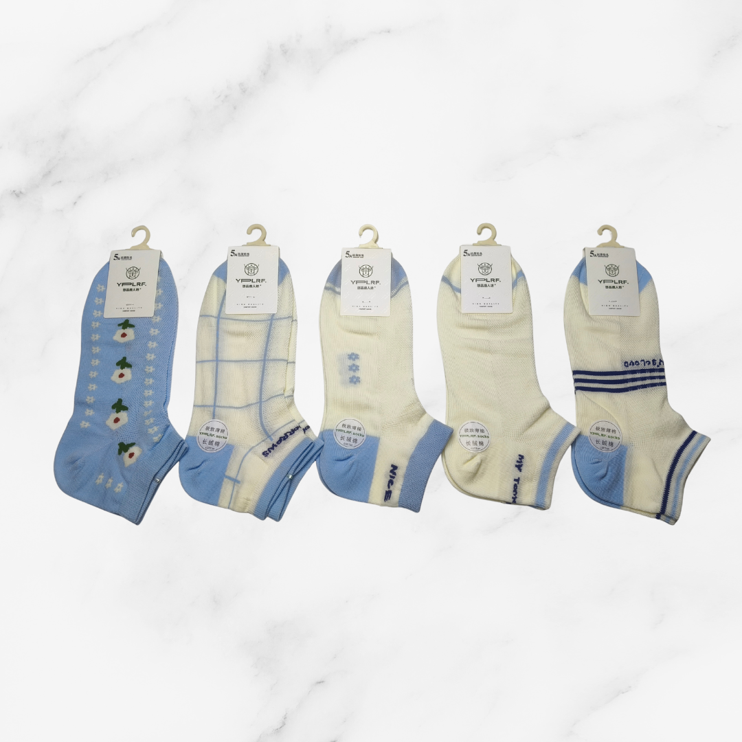[10046] - 3 Pairs Women's Cotton Blend Low-Cut Ankle Socks – Breathable, Antibacterial & Everyday Comfort_2