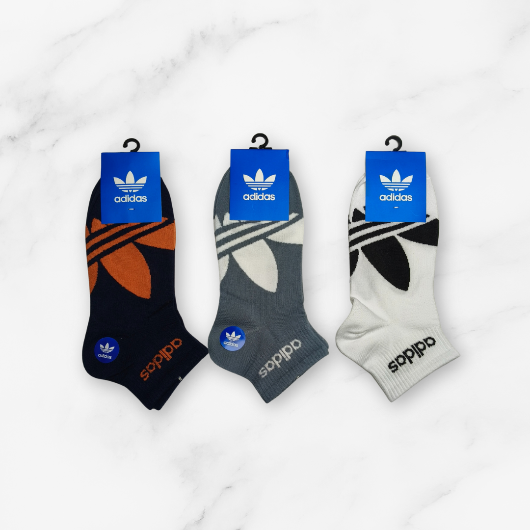 [10002] - 3 Pairs Men's Cotton Blend Crew Socks – Soft, Breathable & Everyday Comfort _9