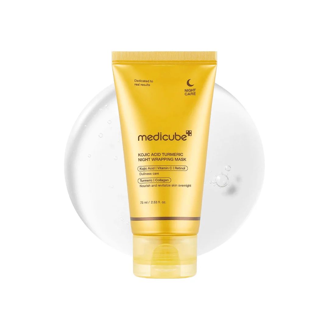 ماسك ليلي كوجيك اسيد ميدكيوب - 75مل | Medicube kojic acid turmeric night wrapping mask