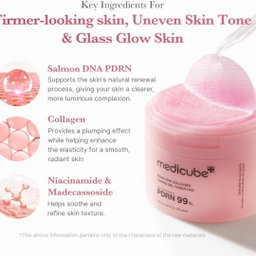 Medicube PDRN Pink Collagen Toning Gel Toner Pads - 70 pads