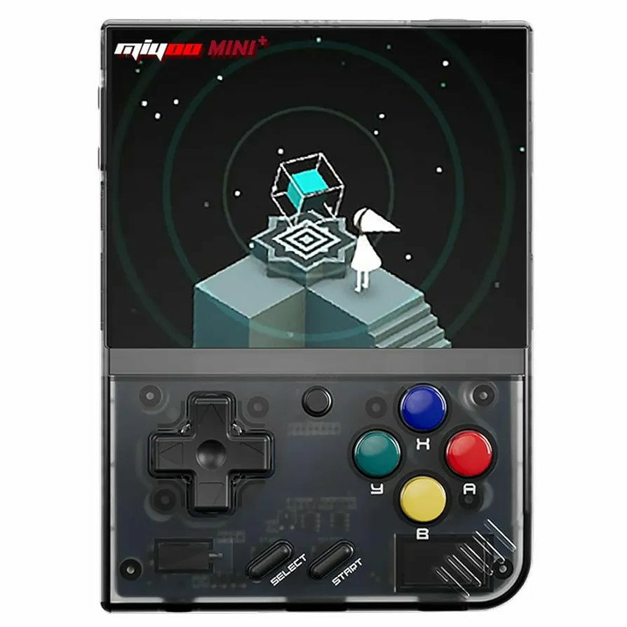 Miyoo Mini Plus, Retro Gaming Console with 64G Memory Card, 3.5-inch IPS Screen, 3000mAH Long Endurance Battery，with Storage Case, Support 10000+ Games (Gray 64G)_1